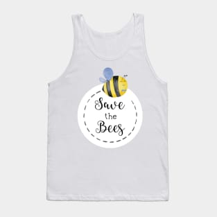 Cute Watercolor Save the Bees Tank Top